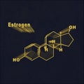 Estrogen Hormone Structural chemical formula