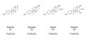 Major endogenous estrogens. Chemical structures and formulas Royalty Free Stock Photo