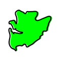 Estuaire province of Gabon vector map