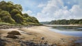 Estuary Of Australia Landscape Painting