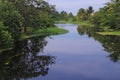 Estuary on caribean ocean in the garifuna town Mazca Honduras 2 Royalty Free Stock Photo