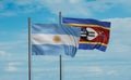 Eswatini and Argentina flag