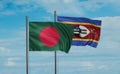 Eswatini and Bangladesh flag