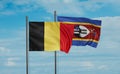 Eswatini and Belgium flag