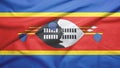 Eswatini Swaziland flag with fabric texture