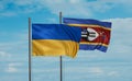 Eswatini and Ukraine flag