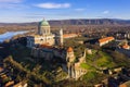 Aerial view of the beautiful Basilica of Esztergom