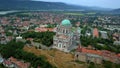 Esztergom, Hungary - Aerial view of the Primatial Basilica of the Blessed Virgin Mary