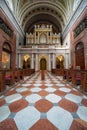 ESZTERGOM - MAJ 02 : Beautiful interior of Esztergom Basilica 02 Maj 2022 in Esztergom, Hungary. It is a big catholic Church