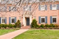 ET Family house and front lawn in spring Royalty Free Stock Photo