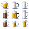 etailed of Watercolor milkshake, Slurpee, frappe set clipart vector set graphic clipart design