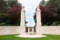 Etaples Military Cemetery main entrance - France Royalty Free Stock Photo