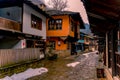 Etar, Bulgaria - 24.02.2021: Old traditional Bulgarian house in Architectural Ethnographic Complex Etar Etara near town of Royalty Free Stock Photo