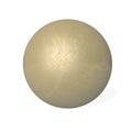 Etched gold sphere - 3D render