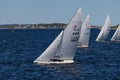 Etchells class Fleet racing sailboat yacht in the sea - Bacardi cup Invitational Regatta