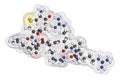 Etelcalcetide drug molecule. 3D rendering. Atoms are represented as spheres with conventional color coding: hydrogen (white),