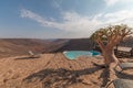 On the Etendeka Plateau with view of the Klip River valley, Grootberg, Namibia, Africa