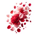 Eternal Beauty of Floating Rose Petals Royalty Free Stock Photo