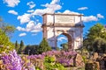 Eternal city of Rome. Arch of Titus in Forum Romanum historical square