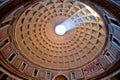 Eternal city of Rome. Historic Roman Patheon temple dome cupola view