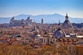 Eternal city of Rome landmarks an rooftops skyline view