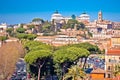 Eternal city of Rome landmarks an rooftops skyline view