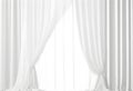 Eternal Elegance Blurred White Curtains in a Timeless Setting Classic and Enduring Generative AI