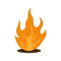 Eternal fire icon, flat style