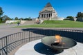 Eternal flame in front of the Shrine of Remembrance in Melbourne VIC Australia