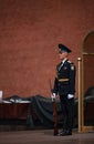 Eternal Flame in the Kremlin. Guard of Honor at the tomb of the Unknown Soldier at the wall of Moscow Kremlin. 11.05