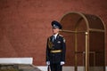 Eternal Flame in the Kremlin. Guard of Honor at the tomb of the Unknown Soldier at the wall of Moscow Kremlin. 11.05