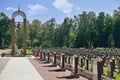 Eternal flame and obelisks at Military Memorial