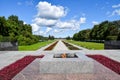 Eternal flame at Piskaryovskoye memorial cemetery in Leningrad.