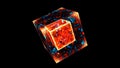 Eternal flame power overwhelming cube mystery energy surface and powerful eternal cube fire core