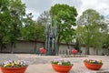 The eternal flame in Pskov on the tomb of the Unknown soldier Me