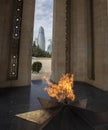 The eternal flame at shahidlar monument, Baku, Azerbaijan