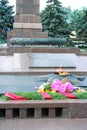 Eternal flame war memorial in Volgograd, Russia.