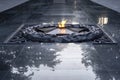 Eternal flame, world war victory concept. World war monument, memory.