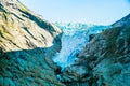 The eternal glacier and lake in the mountains . Royalty Free Stock Photo