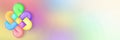 Eternal knot in rainbow colors banner