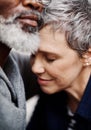 Eternal love. Closeup up shot of an affectionate senior couple relaxing on the sofa at home. Royalty Free Stock Photo