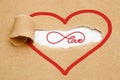 Eternal Love Torn Paper Concept Royalty Free Stock Photo