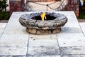 Eternal peace flame in lumbini Royalty Free Stock Photo