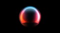 Eternal Solitude: A Captivating Close-Up of a Solo Orb on a Black Background