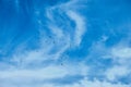 Eternity of the blue sky and white clouds and many groups of birds storks Royalty Free Stock Photo