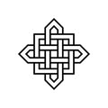 Celtic knot sign of outline art