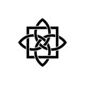 Celtic knot sign of lineart decoration