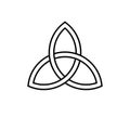 Celtic knot symbol of outline art