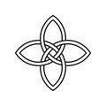 Celtic knot sign of outline art
