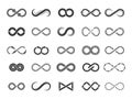 Eternity icon. Mobius line vector logo infinity symbols isolated on white Royalty Free Stock Photo